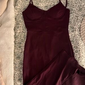 Lulu's Rich Burgundy Sleeveless Dress